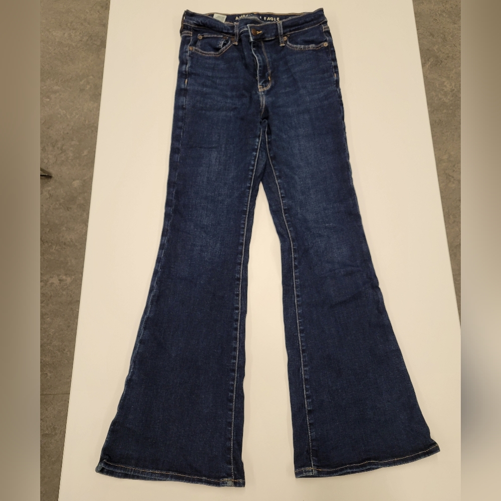 American Eagle Outfitters Dark Blue Flare Jeans